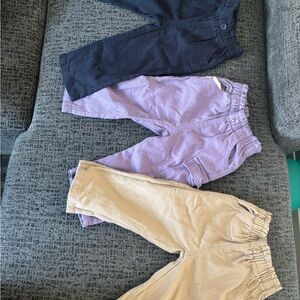 Kids' Pekkle Pants Set - Navy, Lavender, and Tan
